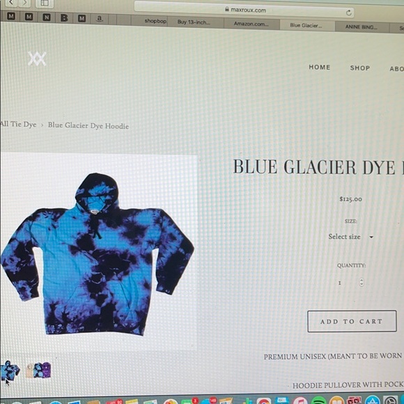 COPY - MAX ROUX LA tie-dye sweatshirt - Picture 2 of 7